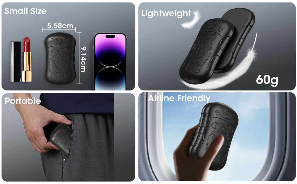 Електричні грілки для рук, 2 шт. 6000mAh, акумуляторні, багаторазові, для спорту, полювання, кемпінгу, теплий подарунок для жінок, чоловіків, дітей (чорний)