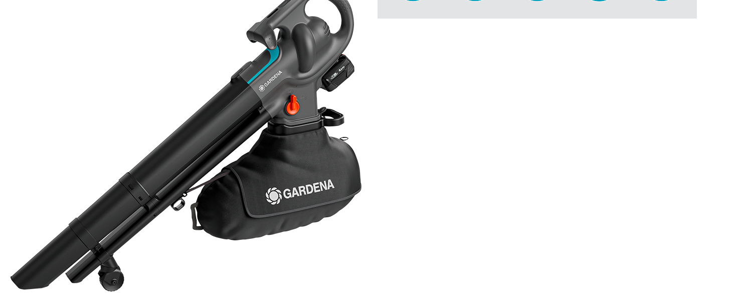 Пилосос-подрібнювач листя Gardena PowerJetCollect з потужним всмоктуванням та металевим ротором