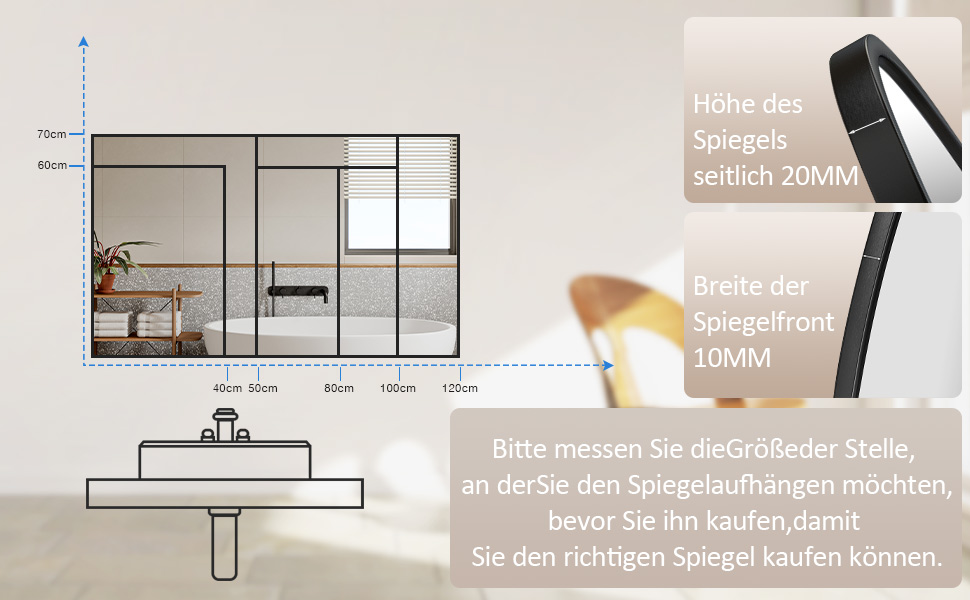 Дзеркало настінне Spiegel 40x160 см, повноекранне з рамою, підлогове для спальні, вітальні або ванної кімнати, прямокутне, алюмінієва рама (чорний)
