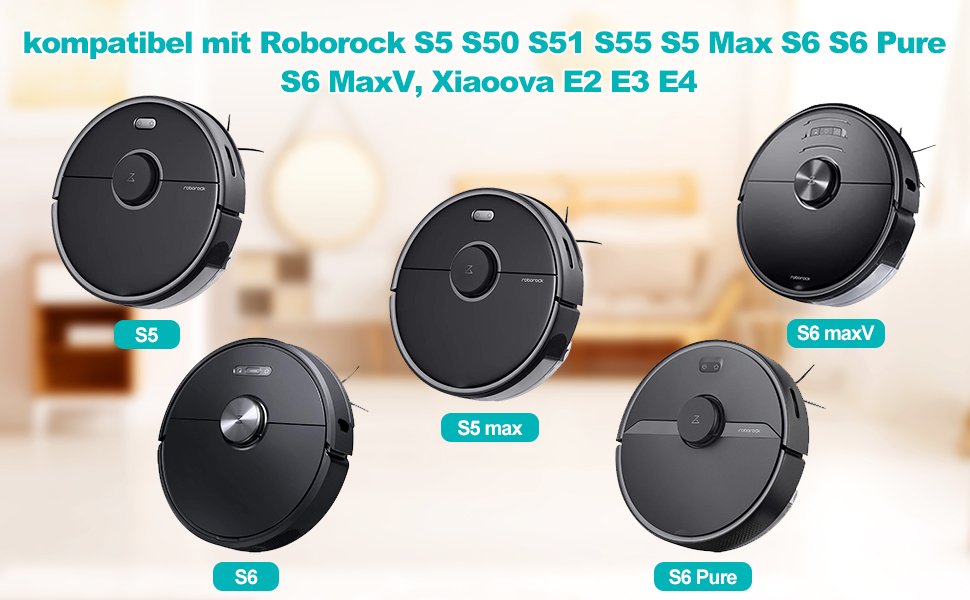 Набір аксесуарів з 25 предметів для Xiaomi Roborock S5 MAX S6 чистий S6 MaxV S5 S60 S65 E2 E4 аксесуари для пилососа, в комплект входять серветки для швабри HEPA фільтр, бічна щітка, основна щітка, фільтр для води (білий)