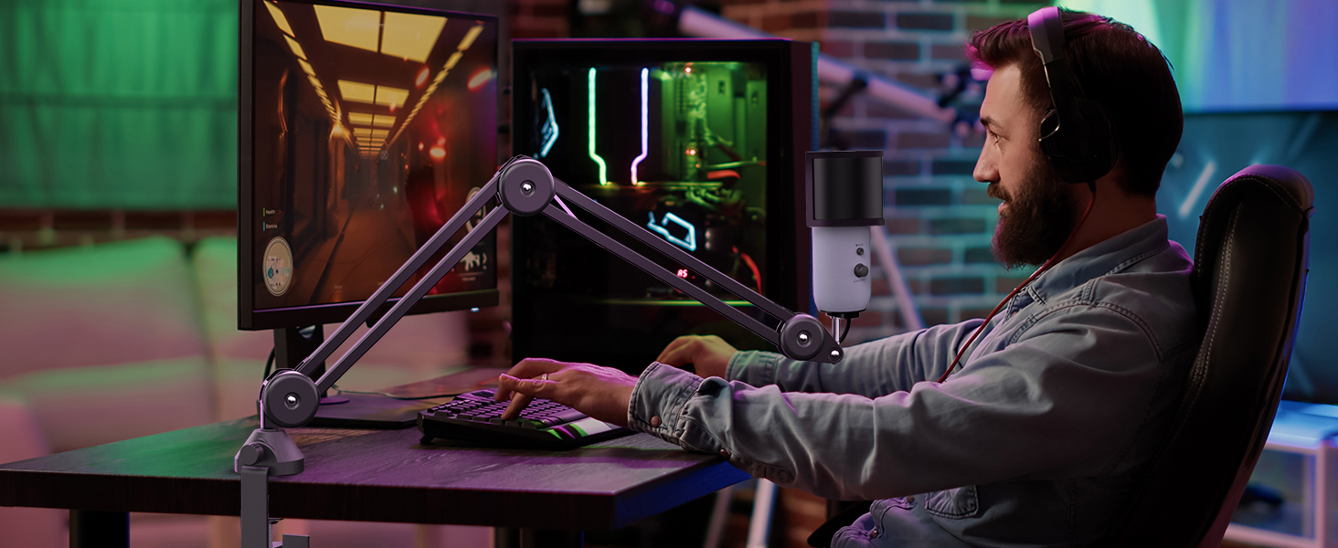 Мікрофонний стійка-тримач TONOR з поп-фільтром та кріпленням 3/8