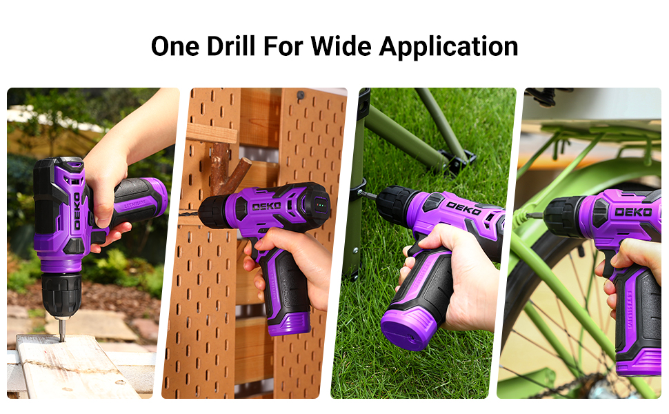 Набір інструментів DEKO 126 предметів у кейсі: професійний набір для дому, офісу та саду (фіолетовий)