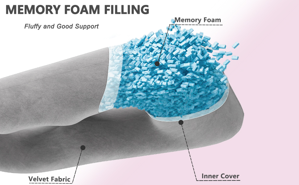 Подушка для вагітних TaiBest з подрібненого пінополіуретану (Memory Foam), U-подібна, для підтримки живота, червона