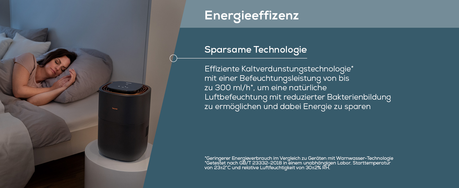 Зволожувач повітря Beurer LB 300 Plus: Тест-переможець Stiftung Warentest, холодне випаровування, індикатор вологості, фільтр-сушка, до 45 м²