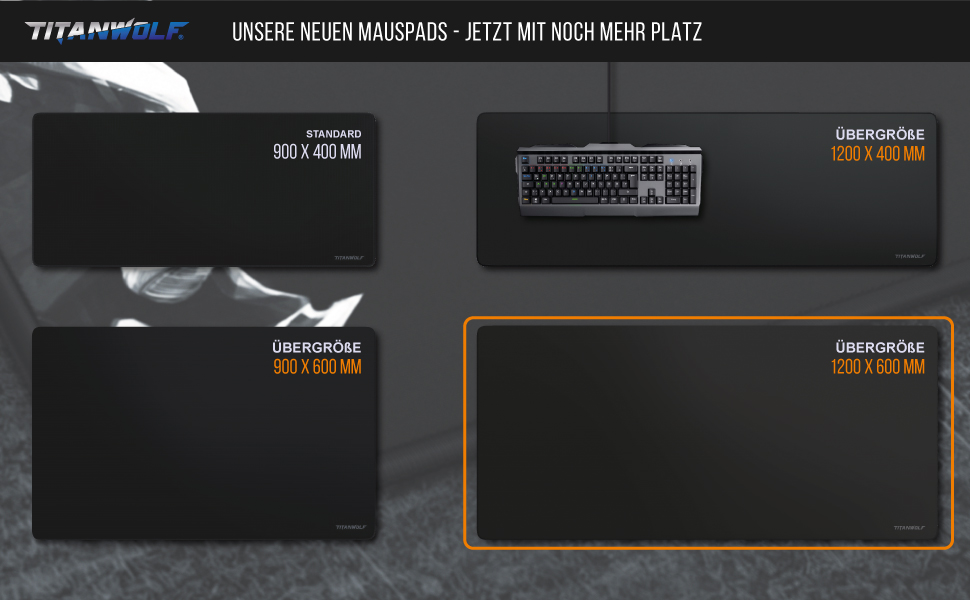 Килимок для миші Titanwolf XXL 1200x600mm з картою світу - великий, для геймінгу, покращує точність та швидкість, сумісний з Logitech