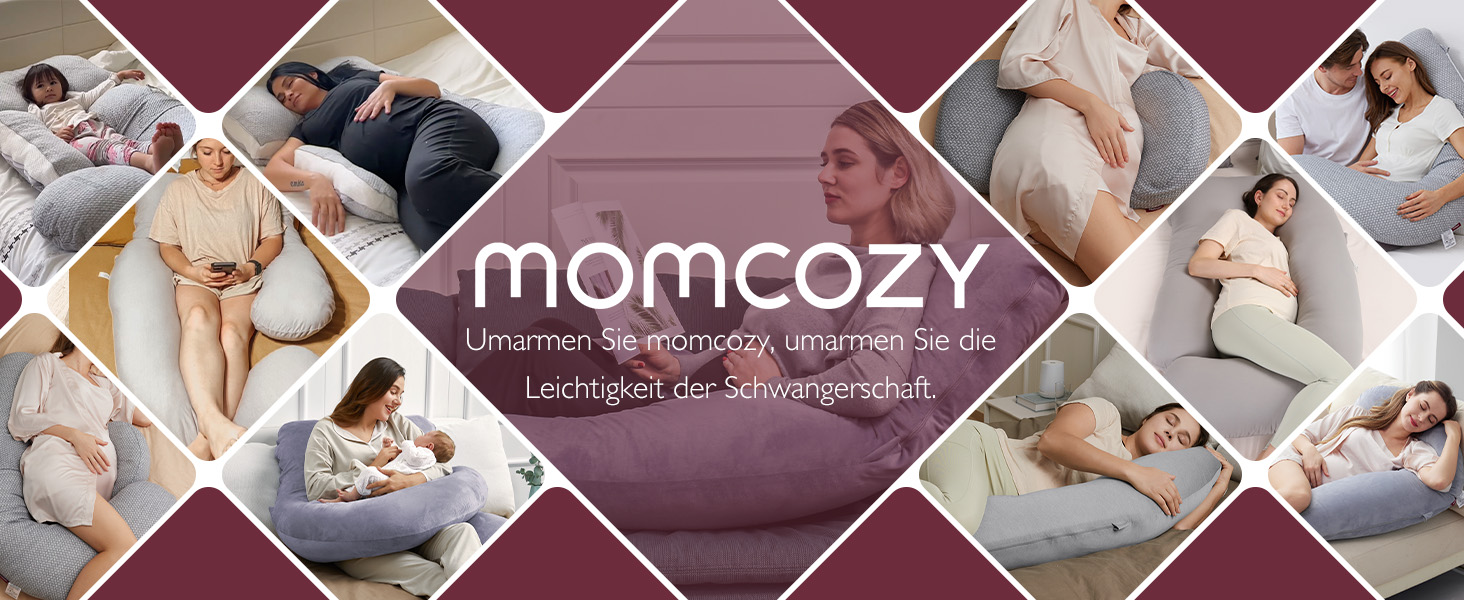 Вагітний подушка Momcozy з кристального велюру - U-подібна подушка для вагітних, повного тіла, для тих, хто спить на боці (145 см) - знімає напругу з спини та стегон, сірий колір, U-подібна форма