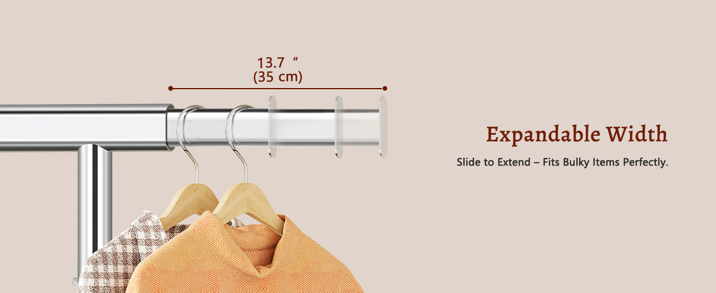 Стійка для одягу на колесах FAVOOOSTY, металева, мобільна, до 200 кг, швидка установка, білий колір, 1 перекладина