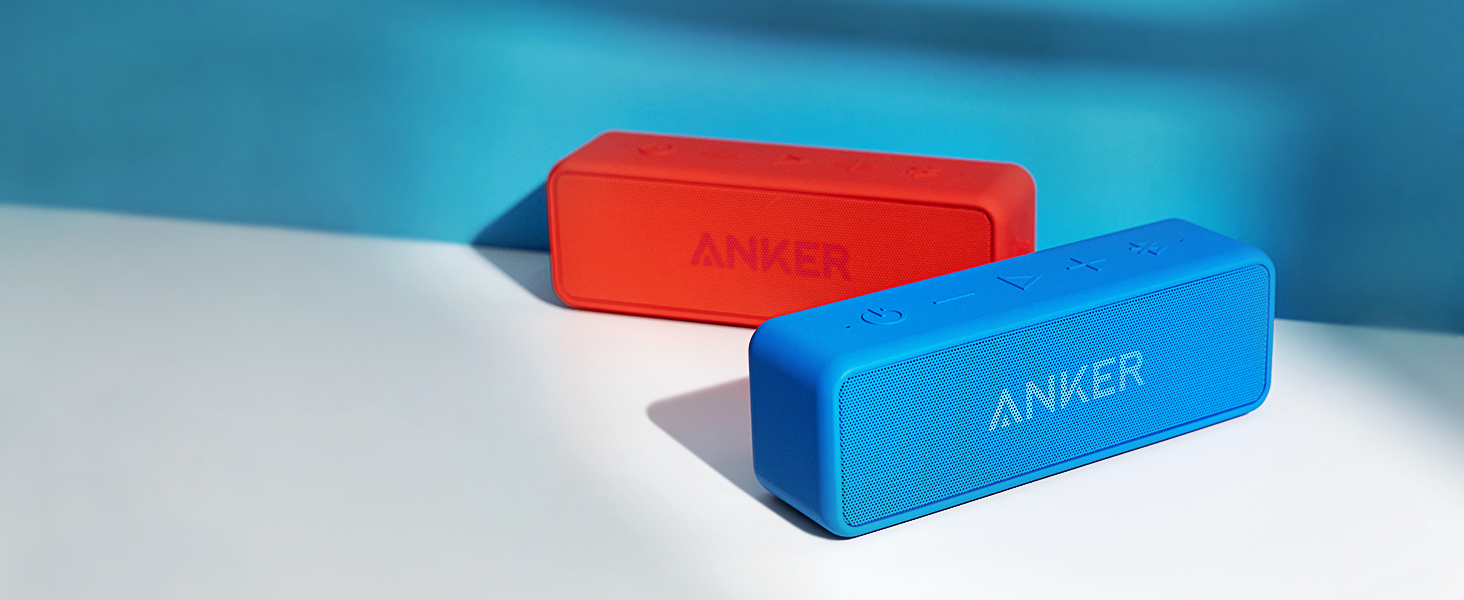 Портативна Bluetooth колонка Anker SoundCore 2 - потужний звук, глибокий бас, 24 години роботи, водонепроникність IPX7, для iPhone, Galaxy та інших пристроїв (Чорний)