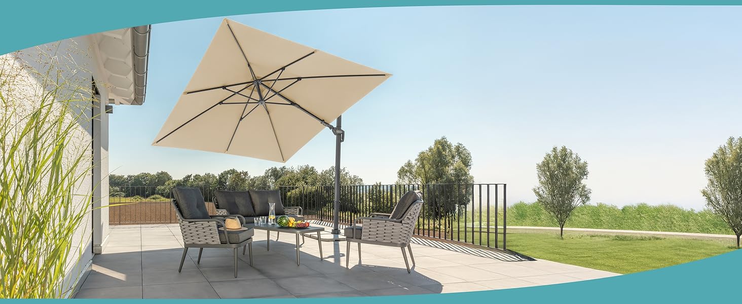 Парасолька від сонця Schneider RHODOS TWIST, 300 x 300 см, антрацит