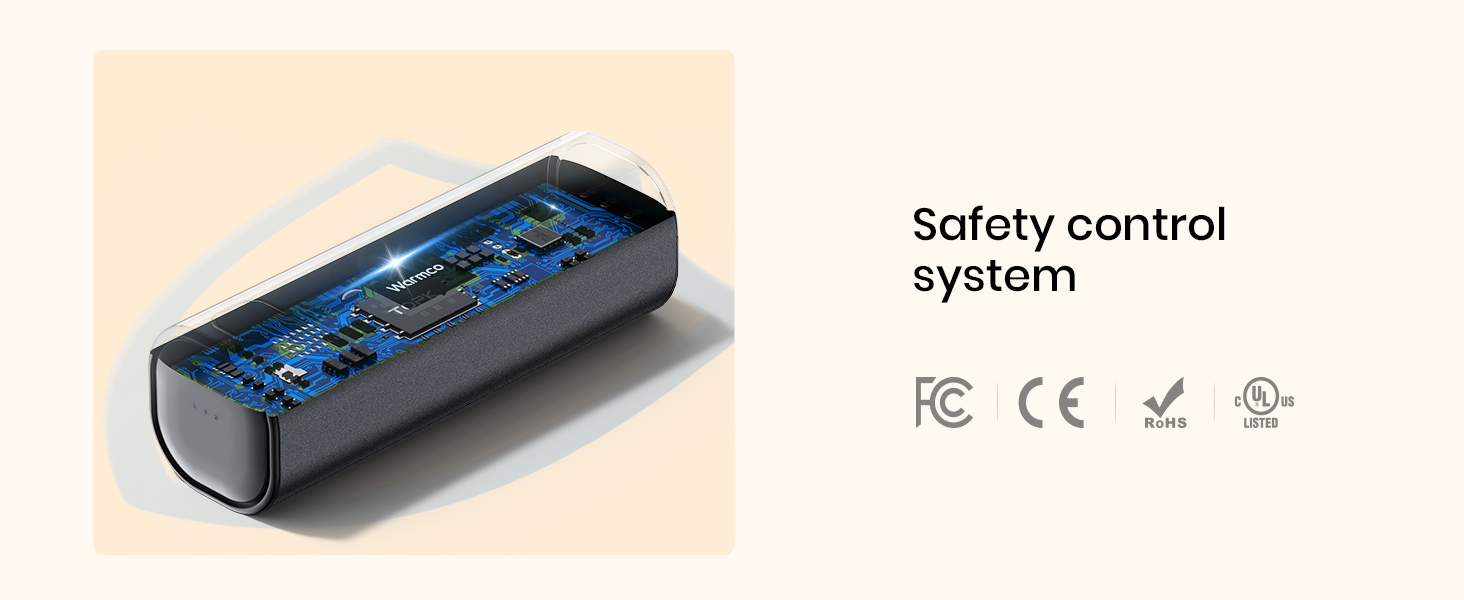 Електричний грілка для рук Warmco 2 шт., 10000mAh, USB Powerbank, 3 рівні нагріву, для чоловіків та жінок, Outdoor, Гольф, кемпінг, чорний