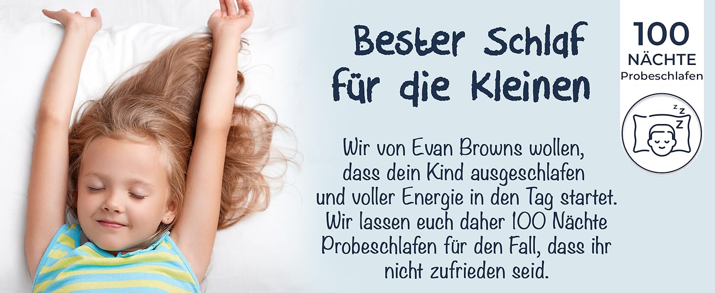 Дитяча подушка EVAN BROWNS® для сну: ортопедична, з memory foam, 55x35x6,5 см
