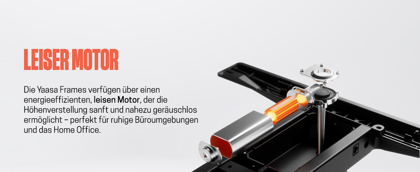 Рамка Yaasa Frame S для столу, регулювання висоти, USB-порт, 2-х рівневий телескопічний механізм, блокування клавішами (білий)