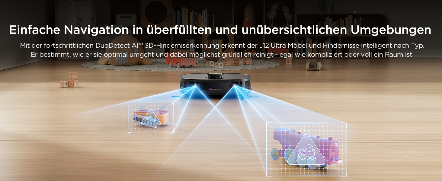 Робот-пилосос EUREKA J12 Ultra з функцією миття підлоги (самостійне очищення, миття та сушка), потужність всмоктування 5000Pa, обертова функція миття, Dual-LiDAR навігація, 3D уникнення перешкод, білий (чорний)