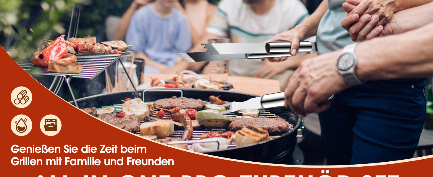 Набір гриль-посуду DRAGON RIOT з нержавіючої сталі, 29 предметів. Преміум-набір аксесуарів для гриля з лопаткою в алюмінієвому кейсі. Ідеальний подарунок для чоловіків, BBQ, для приготування їжі на відкритому повітрі.