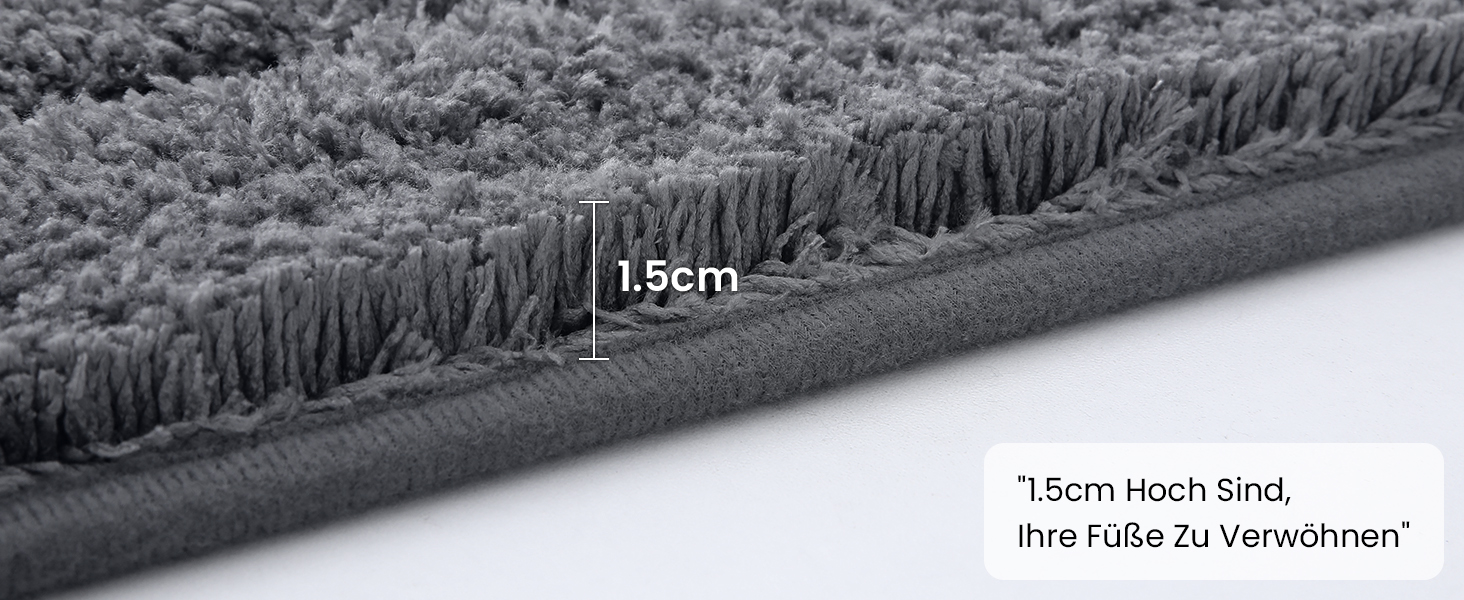 Набір килимків для ванної кімнати Homaxy з мікрофібри, 2 шт., нековзні, миючі, м'які, водопоглинаючі, для ванної кімнати - 40x60 см + 60x90 см, темно-сірий