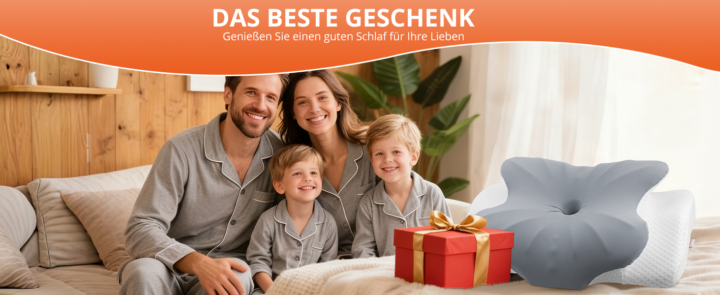 Ортопедична подушка FUNYKICH з піною з пам'яті, сірого кольору, з двома рівнями висоти (11/13 см), дихаюча та пральна, для комфортного сну на боці, спині та животі