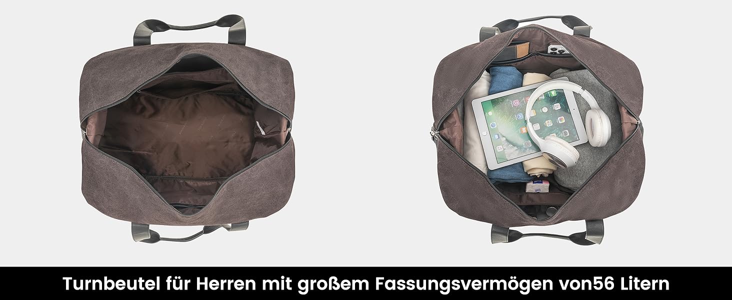 Спортивна сумка LOVEVOOK для жінок, дорожня сумка-валіза, дорожня сумка-мішок, валіза ручної поклажі, сумка для подорожей, сумка для пологів, сумка для одягу, сумка з відділенням для взуття, з косметичкою, бежево-коричнево-чорна (canvas), 50x38x25 см