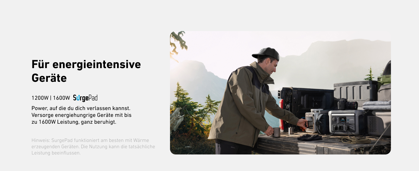 Anker SOLIX Портативна електростанція, 1200W (1600W пікова потужність), 768Wh LiFePO4 акумулятор, для кемпінгу, подорожей, RV, резервне живлення (сонячна панель опційно)