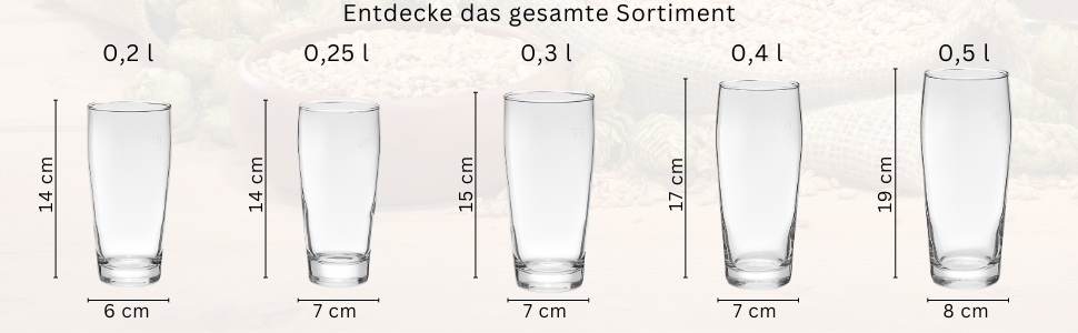 Ван Велл набір з 24 пивних келихів Willibecher об'ємом 0,2 л