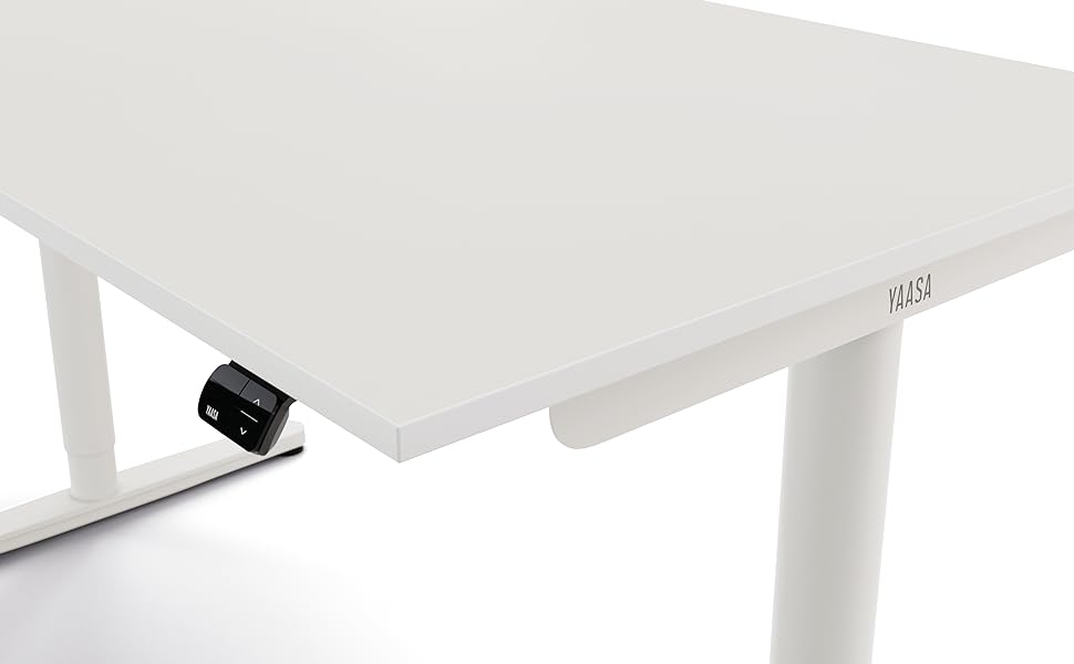 Дитяча парта Yaasa Desk Basic S, регульована по висоті, 120x70 см, вкл. ключовий замок, USB-порт для зарядки, парта, що росте разом з дитиною (біла, 140x80 см)