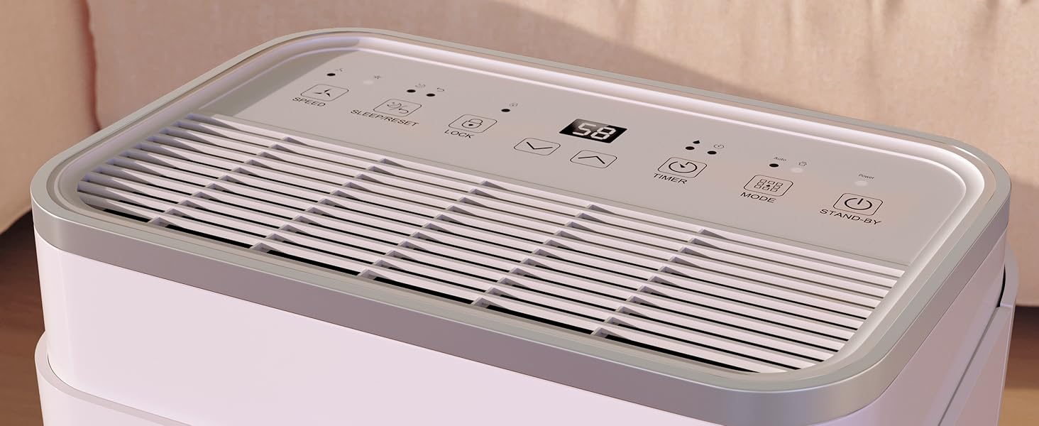 SUNTEC DryFix 20 – Електричний осушувач повітря для дому до 63 м² (20 л/день) 3-в-1: осушувач, очищувач повітря, сушарка для білизни