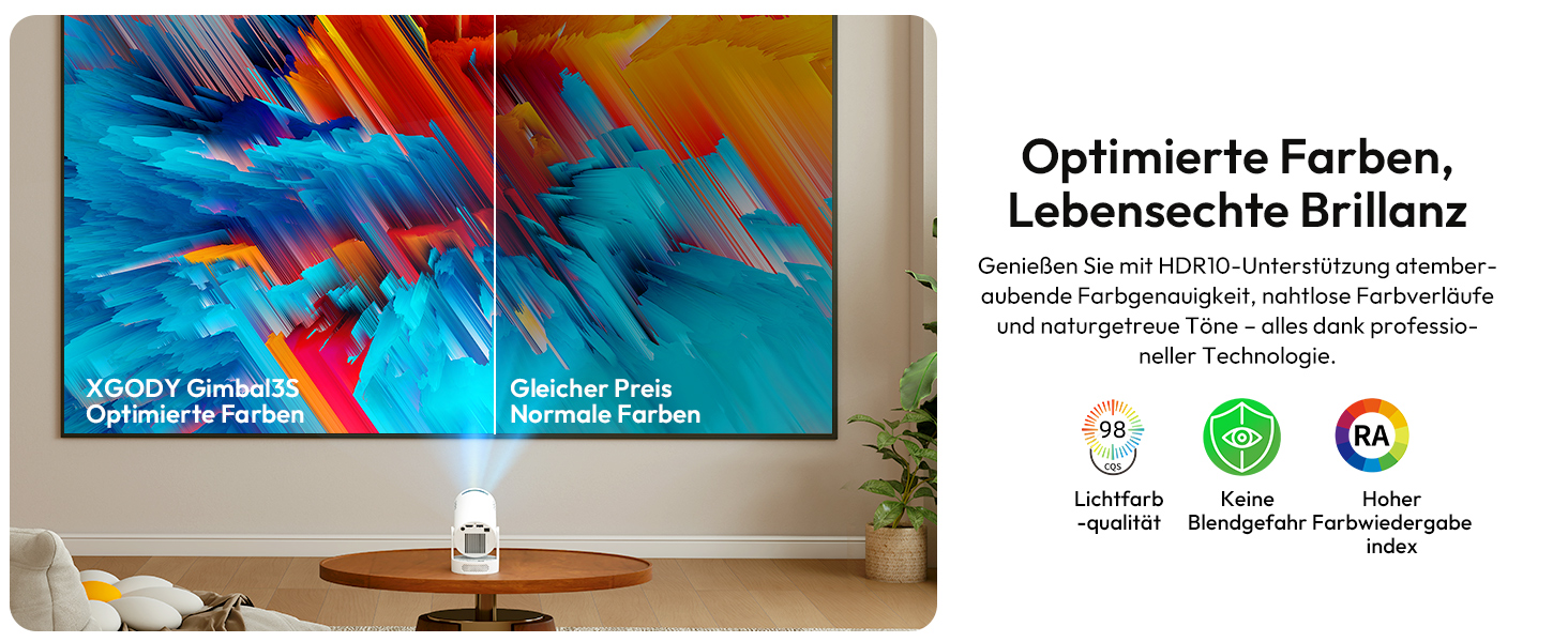 Портативний проєктор Xgody Gimbal 3: 720P HD, 4K/1080P, 12000 Люмен, Android 11.0, WiFi 6, Bluetooth, Auto Keystone, для домашнього кінотеатру