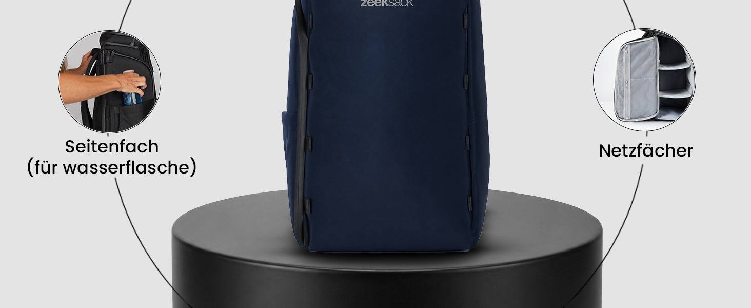 Рюкзак для ручної поклажі Zeeksack The Underseat 15L (Petrol/Блакитний) — компактна сумка в літак, що відповідає нормам авіаперевезень