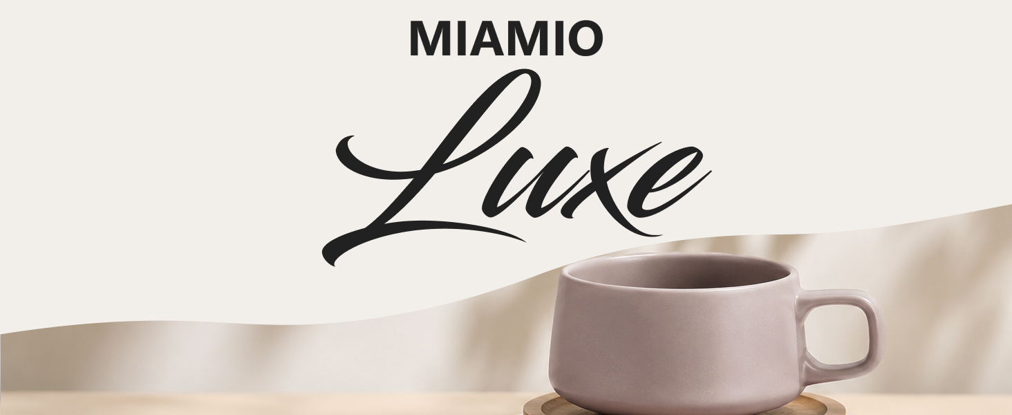 Набір керамічних чашок для капучино MIAMIO Luxe (4 шт по 280 мл), колір Cream Rose