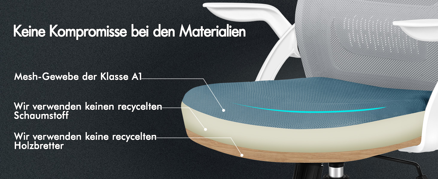 Офісний крісло ALFORDSON з динамічною підтримкою попереку, чорний (Arc - Синій та Сірий)