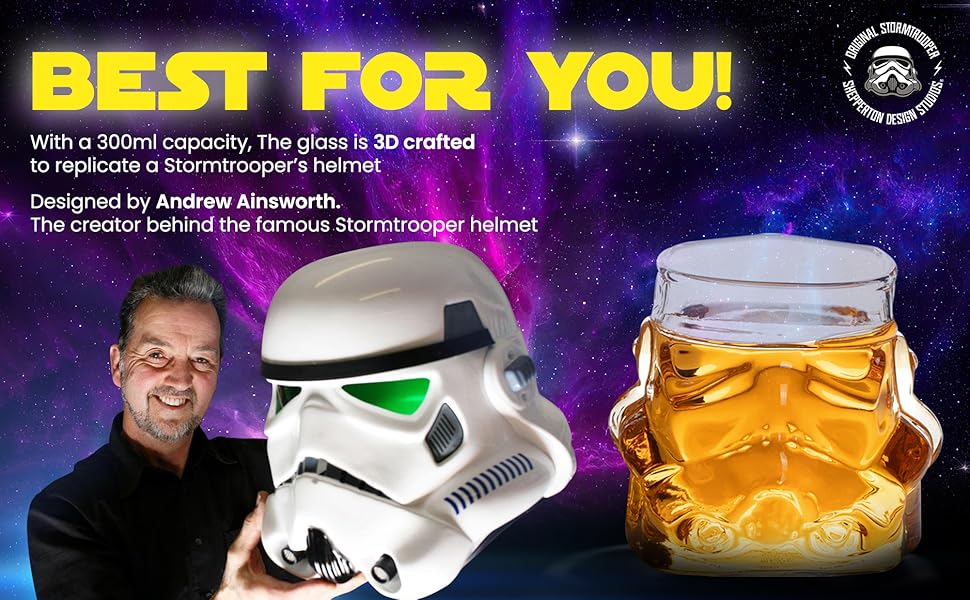 Набір для віскі Stormtrooper: декантир 750 мл та 2 келихи 300 мл, для віскі, бурбону, скотчу та джину, Thumbs Up!