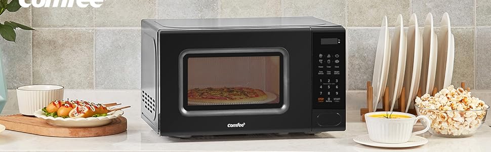 Мікрохвильова піч Comfee CM-E202CC(BK) 20 л, 700 Вт, 6 автоматичних програм, розморожування, чорна
