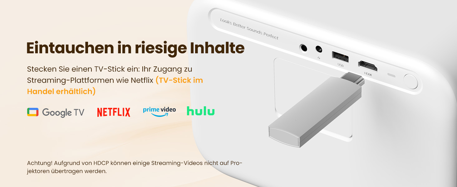 Проектор Yaber L2s: 1080p Full HD, WiFi 6, Bluetooth 5.1, Автофокус, для Дому та Кімнати, сумісний з ТВ приставками