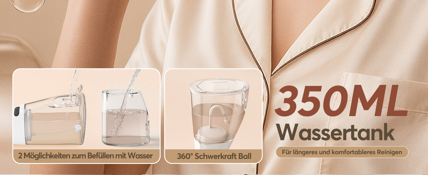 Іригатор для порожнини рота Munddusche - Тест-переможець 2024, професійний, з технологією мікробульбашок, регулювання тиску води, для чищення зубів та брекетів, білий