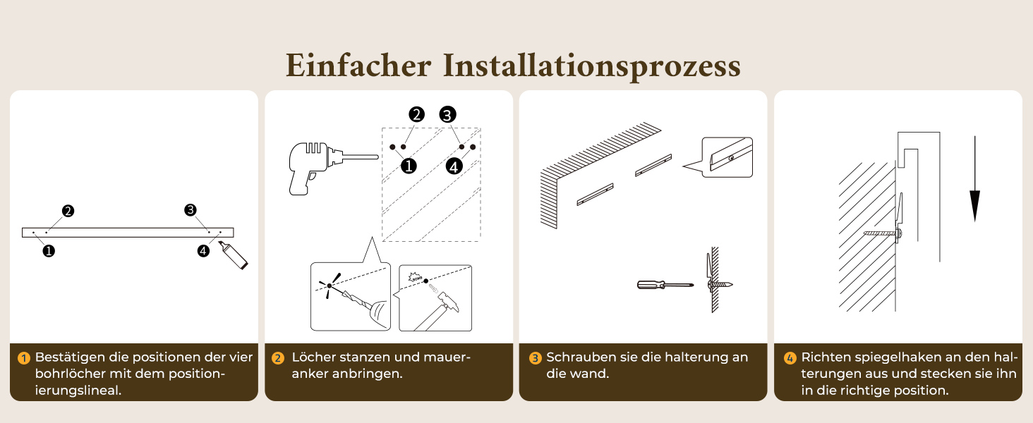 Дзеркало для ванної кімнати TETOTE 40x50 см, чорне, прямокутне, з металевим каркасом, з круглими кутами, для раковини, з загартованого скла