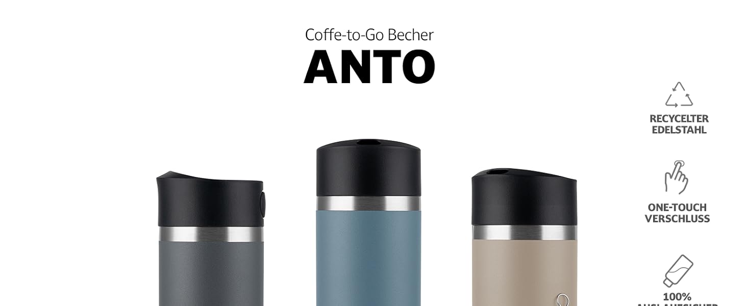 Термокружка Campo Libre® Anto I 450 мл Misty Pink: двостінна, з герметичним клапаном, для кави з собою