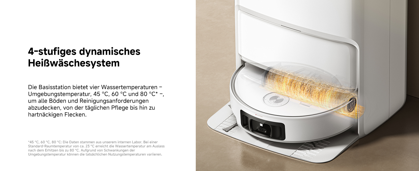 Робот-пилосос Mova V50 Ultra з функцією миття підлоги, 24000 Па, подолання перешкод 6 см, навігація Liftable Navigation+RGB AI+LED, 80°C гаряча вода, 63°C самостійна сушка, DuoSolution System, щітка Tricut (Z60 Ultra Standalone)