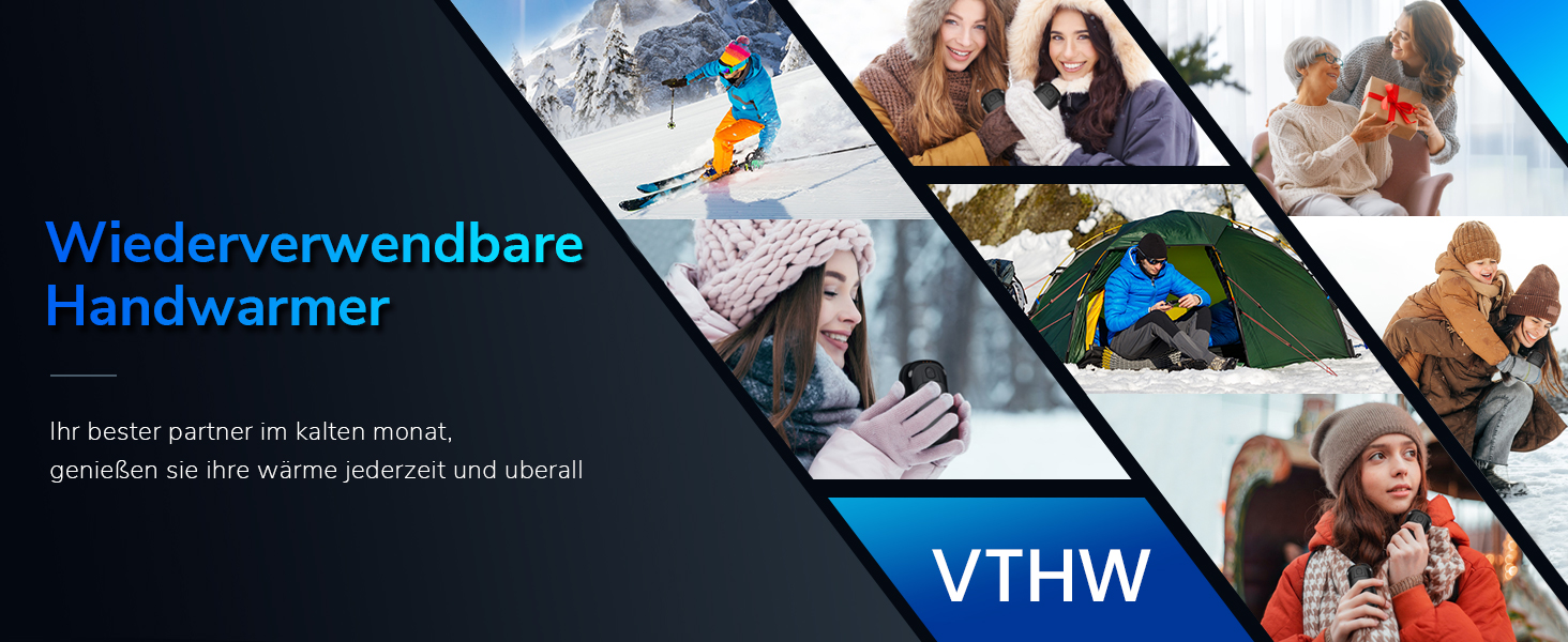 Електричний грієчка для рук, перезаряджуваний, USB, 2 шт. (чорний)