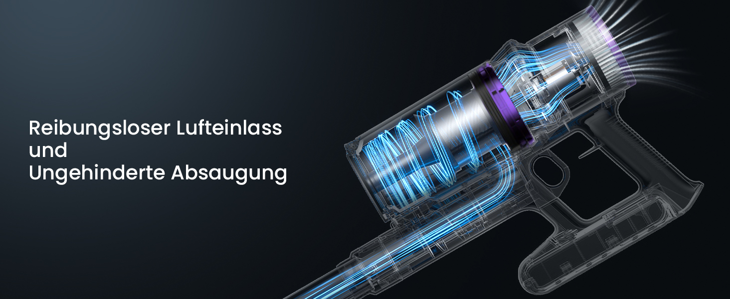 Бездротовий пилосос Anyson 45000Pa потужністю 550W з акумулятором 70Min, об'єм 1.6L, LED дисплей, антизаплутана щітка, для твердих поверхонь, килимів, шерсті тварин