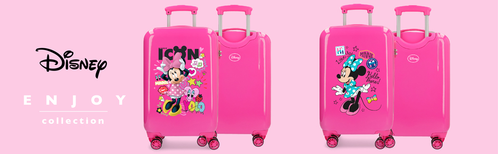 Валіза каюти Disney Love Minnie рожева 34x55x20 см Кодовий замок ABS з твердою оболонкою 32 л 2,5 кг 4 подвійні колеса ручна поклажа