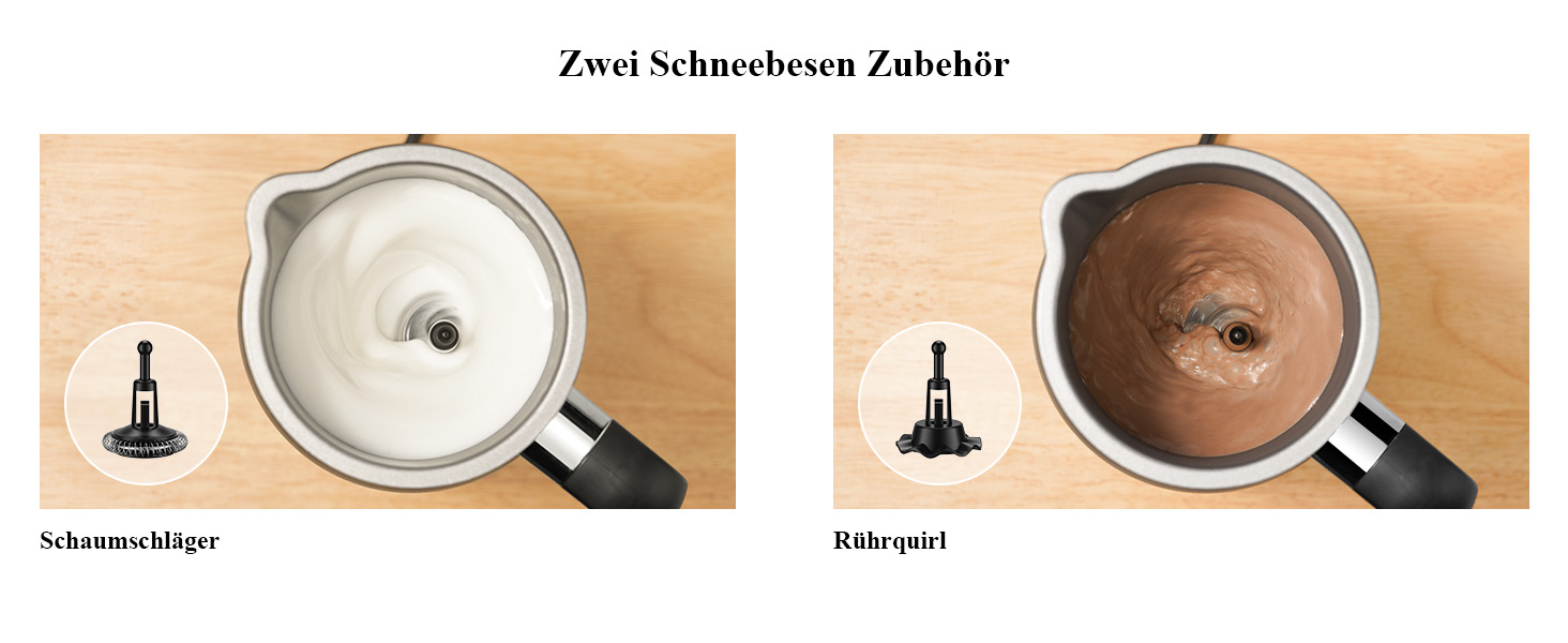 Електричний спінювач молока SHARDOR 5-в-1 з регулюванням температури для капучіно, лате, макіато та гарячого шоколаду