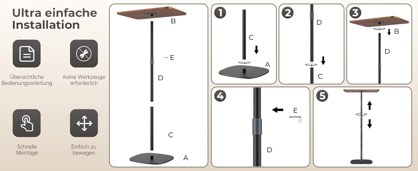 Регульований підставка для ноутбука, мобільний столик для дивану/приліжкові, дерев'яний подіум, чорний