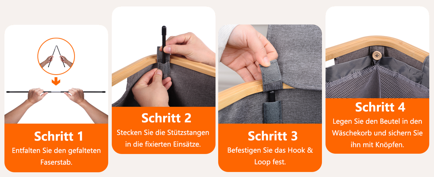 Кошик для білизни з кришкою 70л, вузький, з бамбуковими ручками та внутрішньою кишенею, складний, портативний, для пральні, йоги, темно-сірий 70л