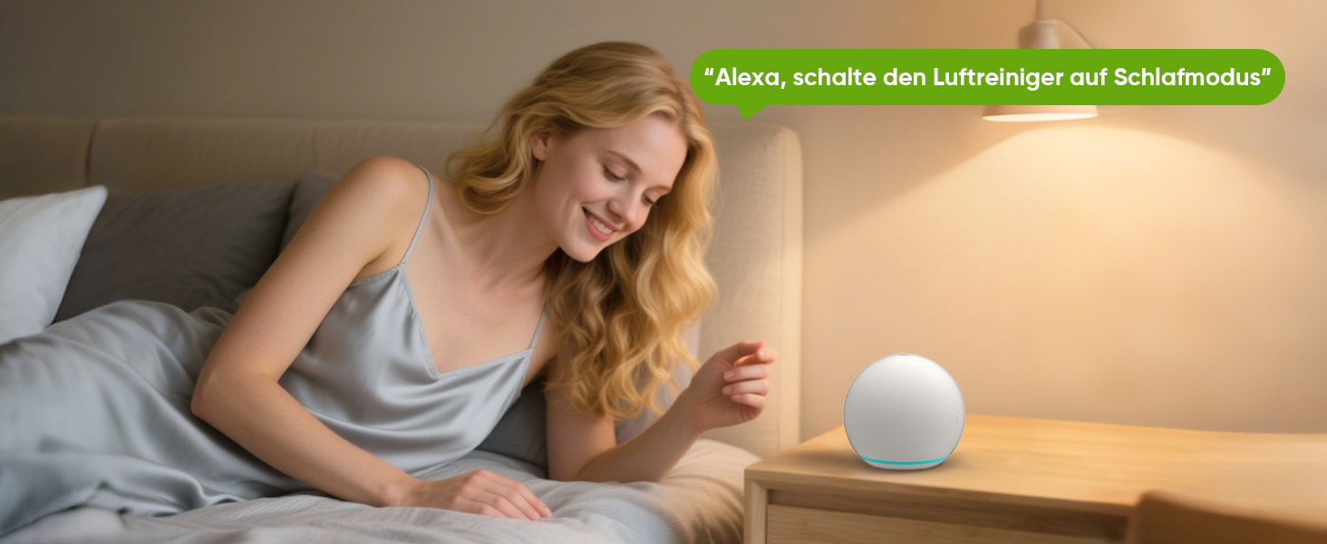 Повітряний фільтр з керуванням через додаток, HEPA H14, фільтр з активованим вугіллям, розумний очищувач повітря для дому з Alexa, для великих приміщень, Smart WiFi, KJ3-7S