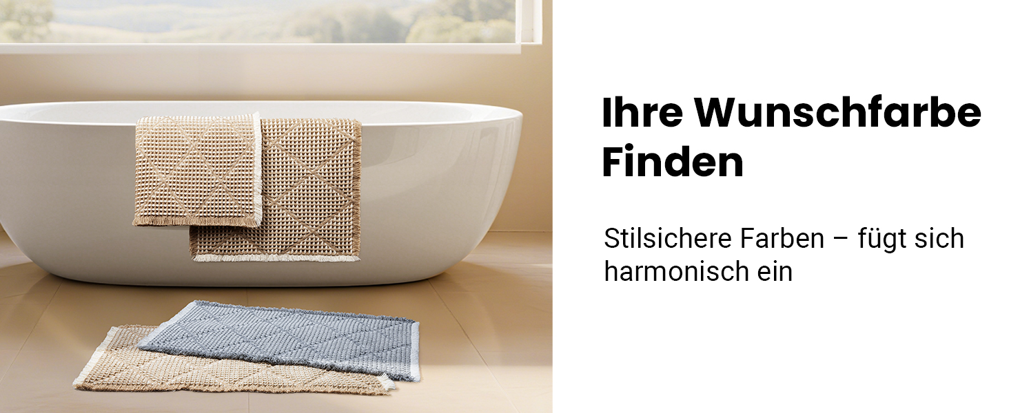 Набір килимків для ванної кімнати 2 шт. Boho стиль, сірий колір, 51x120 см + 46x77 см, нековзкі, для ванної та пральні