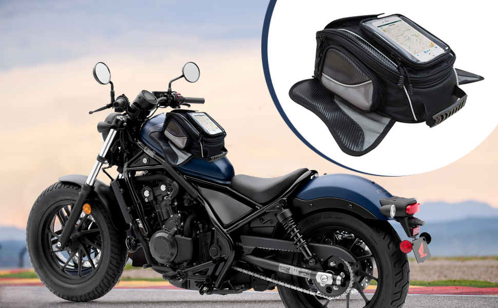 Мотоциклетна сумка-бак - Oxford Saddle Black Moto - Універсальна магнітна сумка для Honda Yamaha Suzuki Kawasaki Harley (10 літрів)