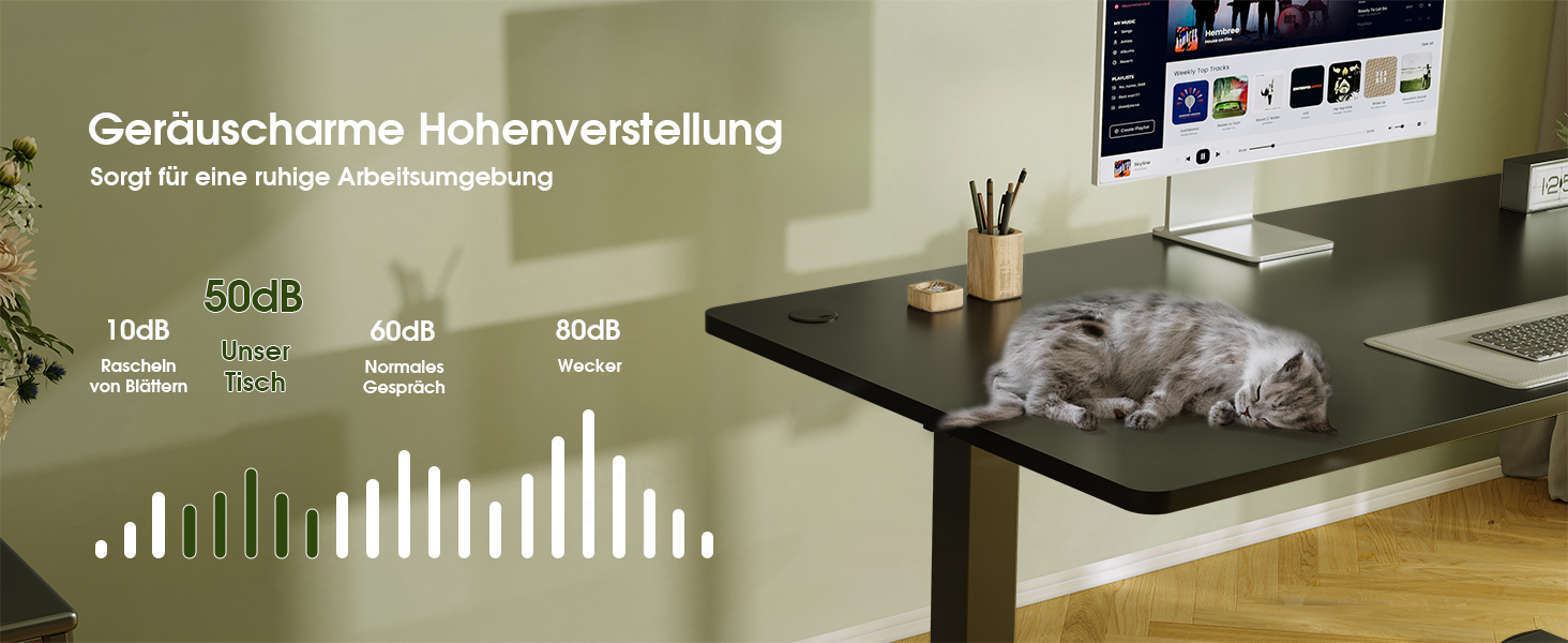 Електричний регульований стіл Flamaker з пам'яттю, ігровий стіл 160x60 см (Бежевий)