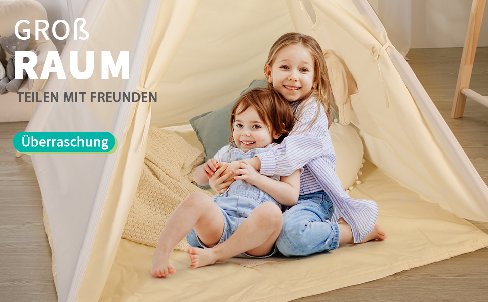 Дитячий намет Tipi для гри в приміщенні та на вулиці: намет-халапа, ігровий будиночок для хлопчиків та дівчаток з сумкою для зберігання, жовтий