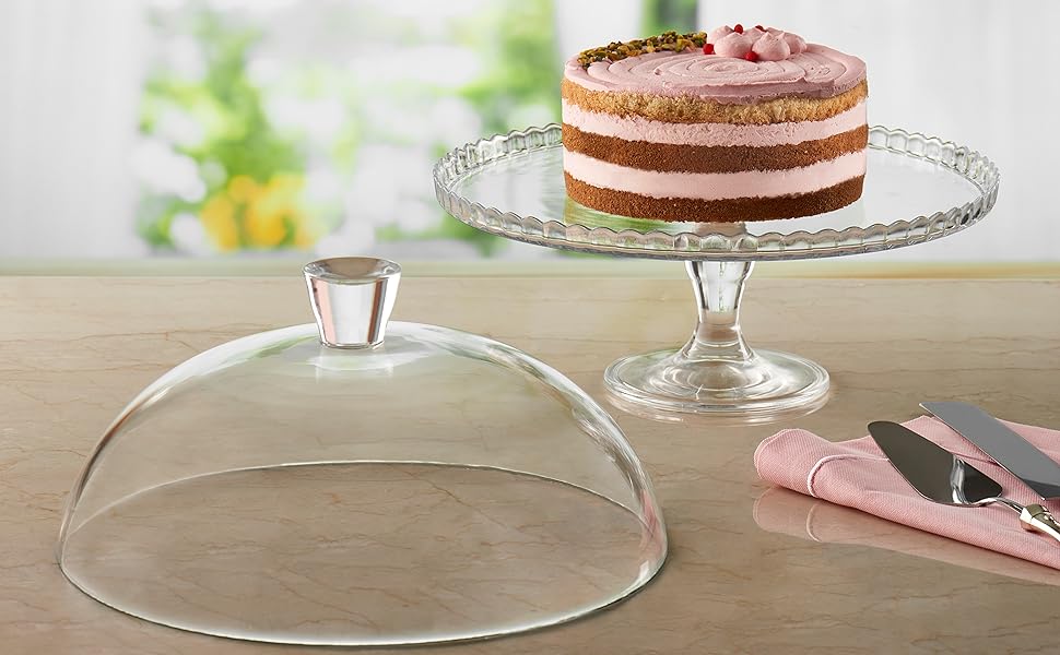 Підставка для капкейків та мафінів з кришкою-куполом, сервірувальний посуд