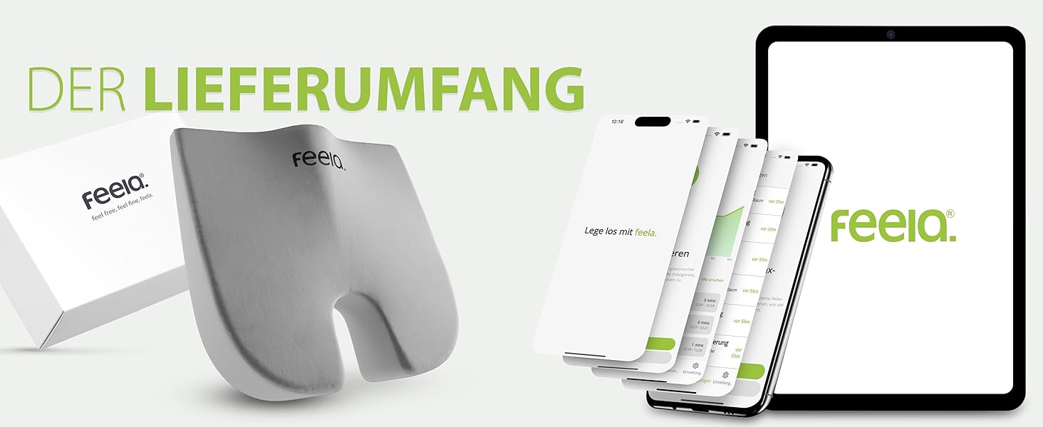 Ортопедична подушка-клинок Feela® для сидіння: 3 ступені жорсткості, для автомобіля та дивану, для спини, срібна, м'яка (50-80 кг)