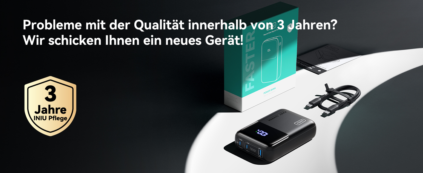 Портативний зарядний акумулятор INIU Power Bank Mini 25000mAh 100W - для телефонів, ноутбуків, MacBook, iPhone, Samsung, Steam Deck. Компактний, жовтий, для подорожей та активного відпочинку